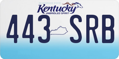 KY license plate 443SRB