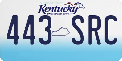KY license plate 443SRC
