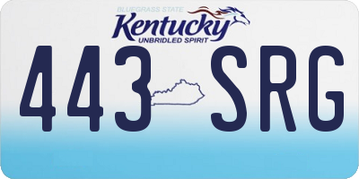 KY license plate 443SRG