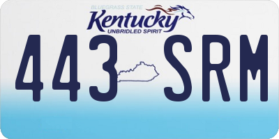 KY license plate 443SRM