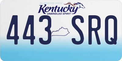 KY license plate 443SRQ