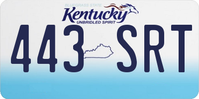KY license plate 443SRT