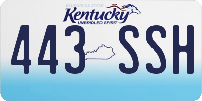 KY license plate 443SSH