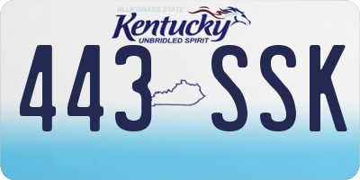 KY license plate 443SSK