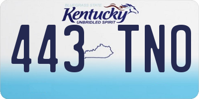 KY license plate 443TNO