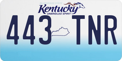 KY license plate 443TNR