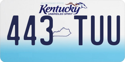 KY license plate 443TUU