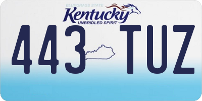 KY license plate 443TUZ