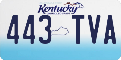 KY license plate 443TVA