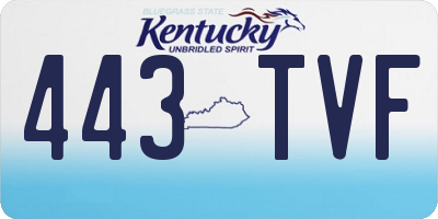 KY license plate 443TVF