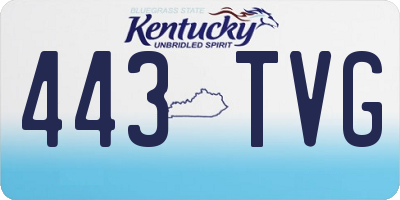 KY license plate 443TVG