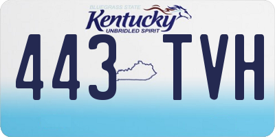 KY license plate 443TVH