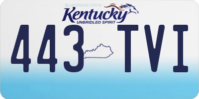 KY license plate 443TVI