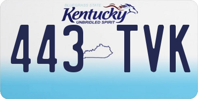 KY license plate 443TVK