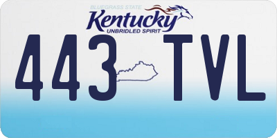 KY license plate 443TVL