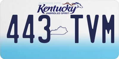 KY license plate 443TVM
