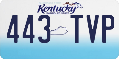 KY license plate 443TVP