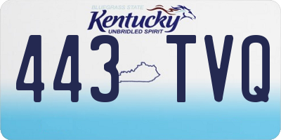 KY license plate 443TVQ