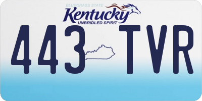 KY license plate 443TVR