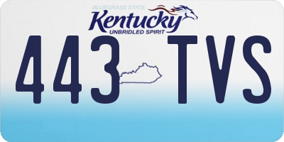 KY license plate 443TVS