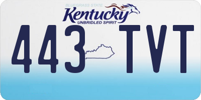 KY license plate 443TVT