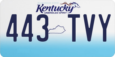 KY license plate 443TVY