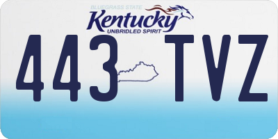 KY license plate 443TVZ