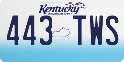 KY license plate 443TWS