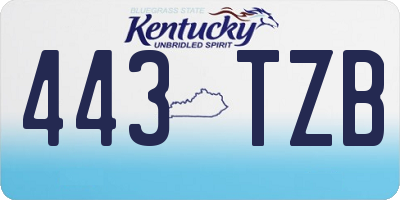 KY license plate 443TZB