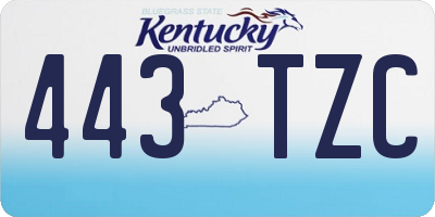 KY license plate 443TZC
