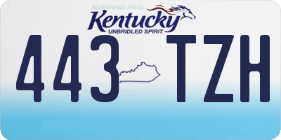 KY license plate 443TZH