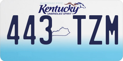 KY license plate 443TZM