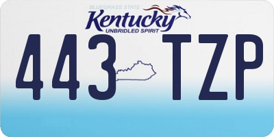 KY license plate 443TZP