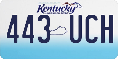 KY license plate 443UCH