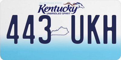 KY license plate 443UKH