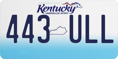KY license plate 443ULL