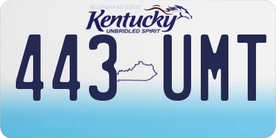 KY license plate 443UMT
