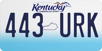 KY license plate 443URK