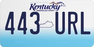 KY license plate 443URL