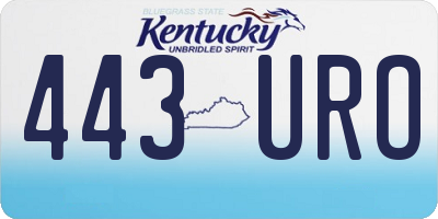 KY license plate 443URO