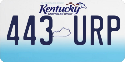 KY license plate 443URP