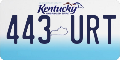 KY license plate 443URT
