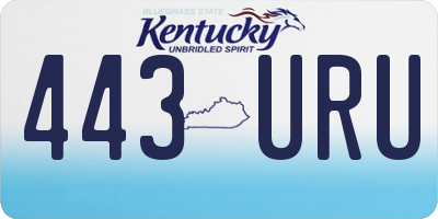 KY license plate 443URU