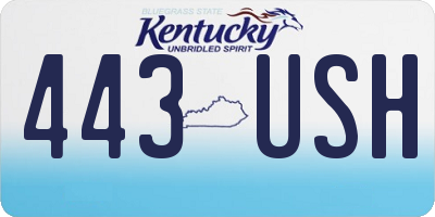 KY license plate 443USH