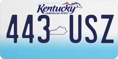 KY license plate 443USZ