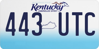 KY license plate 443UTC