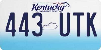 KY license plate 443UTK