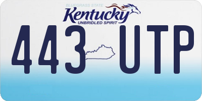 KY license plate 443UTP