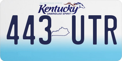KY license plate 443UTR