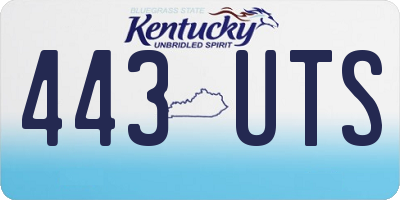 KY license plate 443UTS